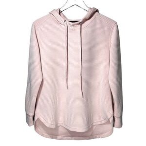 Jane and Delancey x Anthropologie Pullover Ribbed High Low Hoodie in Blush Pink